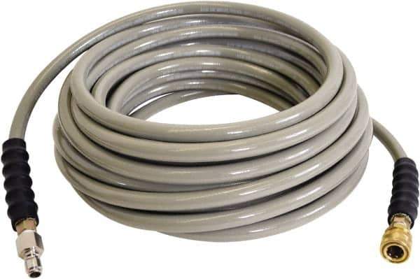 Simpson - 4,500 Max psi Fixed Pressure Washer Hose - 50' Long, Polyurethane, NPT, Female & Male - USA Tool & Supply