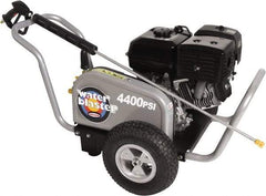 Simpson - Gas, 13 hp, 4,400 psi, 4 GPM, Cold Water Pressure Washer - AAA Triplex, 50' x 3/8" Hose - USA Tool & Supply