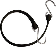 The Better Bungee - Heavy Duty Bungee Strap with Triangulated Galvanized S Hook - 12" OAL, Black - USA Tool & Supply