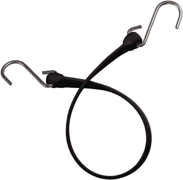 The Better Bungee - Heavy Duty Bungee Strap with Triangulated Stainless S Hook - 36" OAL, Black - USA Tool & Supply