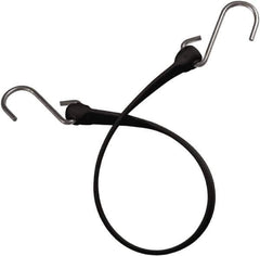 The Better Bungee - Heavy Duty Bungee Strap with Triangulated Stainless S Hook - 36" OAL, Black - USA Tool & Supply