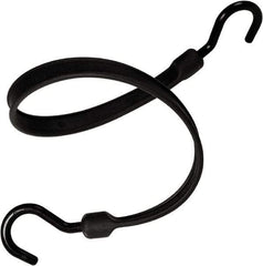 The Better Bungee - Heavy Duty Bungee Strap with Overmolded Nylon Hook End - 36" OAL, Black - USA Tool & Supply