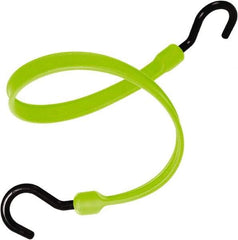 The Better Bungee - Heavy Duty Bungee Strap with Overmolded Nylon Hook End - 36" OAL, Safety Green - USA Tool & Supply