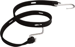 The Better Bungee - Heavy Duty Bungee Strap with Triangulated Galvanized S Hook - 36" OAL, Black - USA Tool & Supply