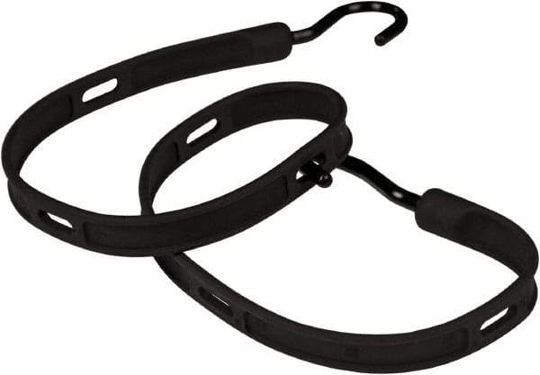 The Better Bungee - Adjustable Bungee Strap with Overmolded Nylon Hook End - 36" OAL, Black - USA Tool & Supply