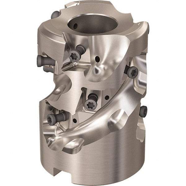 Seco - 12 Inserts, 50.7mm Cut Diam, 1" Arbor Diam, 47mm Max Depth of Cut, Indexable Square-Shoulder Face Mill - 90° Lead Angle, 70mm High, LOEX-12 Insert Compatibility, Through Coolant, Series R220.94 - USA Tool & Supply