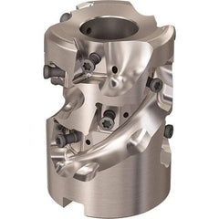 Seco - 12 Inserts, 50.7mm Cut Diam, 1" Arbor Diam, 47mm Max Depth of Cut, Indexable Square-Shoulder Face Mill - 90° Lead Angle, 70mm High, LOEX-12 Insert Compatibility, Through Coolant, Series R220.94 - USA Tool & Supply