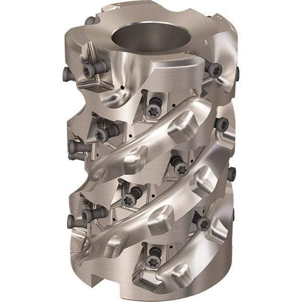 Seco - 28 Inserts, 63mm Cut Diam, 27mm Arbor Diam, 81mm Max Depth of Cut, Indexable Square-Shoulder Face Mill - 90° Lead Angle, 93mm High, LOEX-12 Insert Compatibility, Through Coolant, Series R220.94 - USA Tool & Supply