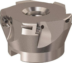 Seco - 5 Inserts, 66mm Cut Diam, 27mm Arbor Diam, 9mm Max Depth of Cut, Indexable Square-Shoulder Face Mill - 90° Lead Angle, 40mm High, XO.X 10T3.. Insert Compatibility, Through Coolant, Series R220.69 - USA Tool & Supply