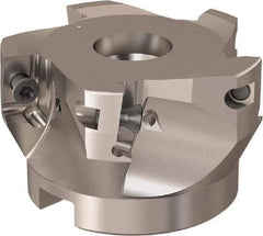 Seco - 5 Inserts, 66mm Cut Diam, 27mm Arbor Diam, 17mm Max Depth of Cut, Indexable Square-Shoulder Face Mill - 90° Lead Angle, 40mm High, XO.X 12.. Insert Compatibility, Through Coolant, Series R220.69 - USA Tool & Supply
