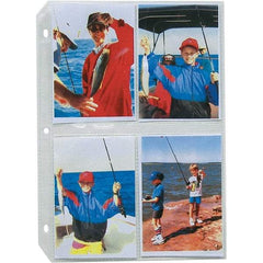C-LINE - 50 Piece Clear Photo Albums Accessories-Pages - 11-1/4" High x 8.13" Wide - USA Tool & Supply