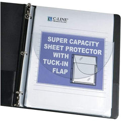 C-LINE - 10 Piece Clear Sheet Protectors-Ring Binder - 11" High x 8-1/2" Wide - USA Tool & Supply