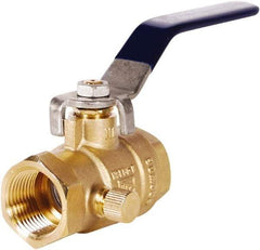 Legend Valve - 3/4" Pipe, Full Port, Lead Free Brass Full Port Ball Valve - 2 Piece, FNPT x FNPT Ends, Lever Handle, 600 WOG - USA Tool & Supply