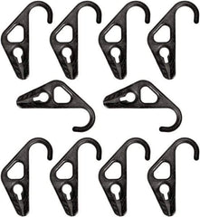The Better Bungee - Adjustable Nylon Hook Ends with Adjustable HD Nylon Hook - 10" OAL, Black - USA Tool & Supply
