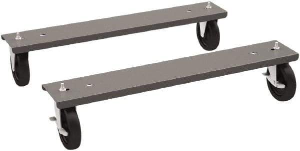 Tennsco - Steel Workbench & Workstation Caster Set - 36" Deep, Use with Tennsco Workbench - USA Tool & Supply