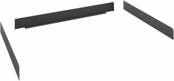 Tennsco - Steel Workbench & Workstation Side and Back Rail Kit - 36" Deep, Use with Tennsco Workbench - USA Tool & Supply
