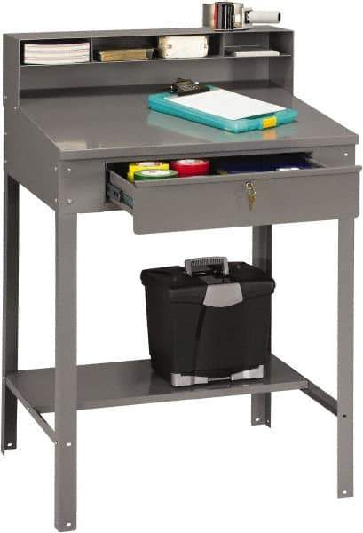 Tennsco - Stationary Shop Desks Type: Foreman's Desk Width (Inch): 34-1/2 - USA Tool & Supply