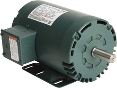 Leeson - 1 Max hp, 1,800 Max RPM, Premium Efficient Electric AC DC Motor - 230/460 V Input, Three Phase, 56HZ Frame, 7/8" Shaft Diam, Rigid Base Mount, ODP Enclosure - USA Tool & Supply