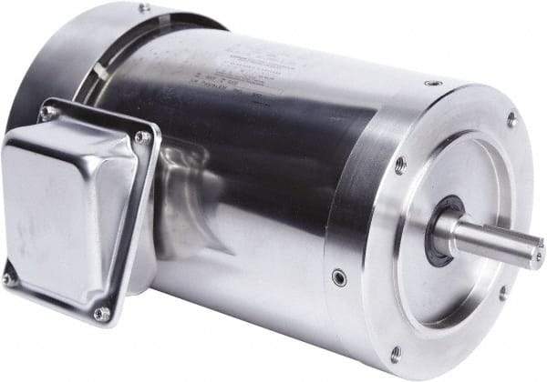 Leeson - 2 Max hp, 1,800 Max RPM, Premium Efficient Electric AC DC Motor - 230/460 V Input, Three Phase, 56C Frame, 5/8" Shaft Diam, C-Face Mount, TEFC Enclosure - USA Tool & Supply