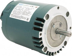 Leeson - 3/4 Max hp, 1,800 Max RPM, Premium Efficient Electric AC DC Motor - 230/460 V Input, Three Phase, 56C Frame, 5/8" Shaft Diam, C-Face Mount, ODP Enclosure - USA Tool & Supply