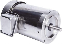 Leeson - 1-1/2 Max hp, 1,800 Max RPM, Premium Efficient Electric AC DC Motor - 230/460 V Input, Three Phase, 56C Frame, 5/8" Shaft Diam, C-Face Mount, TEFC Enclosure - USA Tool & Supply