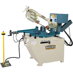 Baileigh - 10.59 x 4.33" Semi-Automatic Combo Horizontal & Vertical Bandsaw - 1 Phase, 60° Right, 45° Left Vise Angle of Rotation, 1.5 hp, 220 Volts, Frequency Drive - USA Tool & Supply