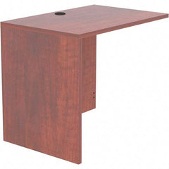 ALERA - Woodgrain Laminate Return/Bridge Shell Desk - 35" Wide x 23-5/8" Deep x 29-5/8" High, Medium Cherry - USA Tool & Supply