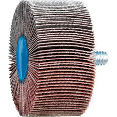 PFERD - 2" Diam x 1" Face Width, Aluminum Oxide Coated Mounted Flap Wheel - 1/4-20 Threaded Mount, 180 Grit, 23,000 Max RPM - USA Tool & Supply