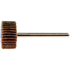 PFERD - 3/4" Diam x 3/8" Face Width, Aluminum Oxide Coated Mounted Flap Wheel - 1/8" Shank Mount, 240 Grit, 38,100 Max RPM - USA Tool & Supply