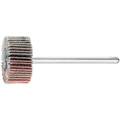 PFERD - 3/4" Diam x 3/8" Face Width, Aluminum Oxide Coated Mounted Flap Wheel - 1/8" Shank Mount, 120 Grit, 38,100 Max RPM - USA Tool & Supply