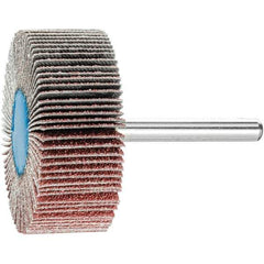 PFERD - 2" Diam x 3/4" Face Width, Aluminum Oxide Coated Mounted Flap Wheel - 1/4" Shank Mount, 60 Grit, 23,000 Max RPM - USA Tool & Supply