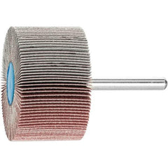 PFERD - 2" Diam x 1" Face Width, Aluminum Oxide Coated Mounted Flap Wheel - 1/4" Shank Mount, 180 Grit, 23,000 Max RPM - USA Tool & Supply