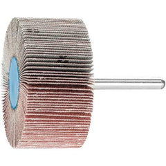 PFERD - 2-1/2" Diam x 1" Face Width, Aluminum Oxide Coated Mounted Flap Wheel - 1/4" Shank Mount, 120 Grit, 23,000 Max RPM - USA Tool & Supply