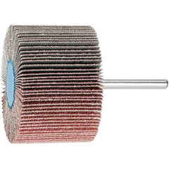 PFERD - 2-1/2" Diam x 1-1/2" Face Width, Aluminum Oxide Coated Mounted Flap Wheel - 1/4" Shank Mount, 60 Grit, 13,000 Max RPM - USA Tool & Supply