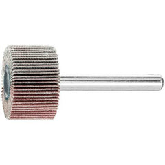 PFERD - 1" Diam x 5/8" Face Width, Aluminum Oxide Coated Mounted Flap Wheel - 1/4" Shank Mount, 180 Grit, 25,000 Max RPM - USA Tool & Supply