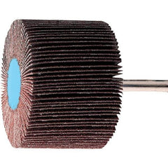 PFERD - 1-3/8" Diam x 5/8" Face Width, Aluminum Oxide Coated Mounted Flap Wheel - 1/4" Shank Mount, 180 Grit, 23,000 Max RPM - USA Tool & Supply