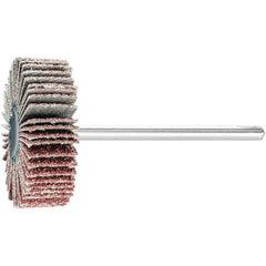 PFERD - 1-3/16" Diam x 3/8" Face Width, Aluminum Oxide Coated Mounted Flap Wheel - 1/8" Shank Mount, 60 Grit, 25,000 Max RPM - USA Tool & Supply