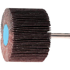 PFERD - 1-3/8" Diam x 5/8" Face Width, Aluminum Oxide Coated Mounted Flap Wheel - 1/4" Shank Mount, 120 Grit, 23,000 Max RPM - USA Tool & Supply