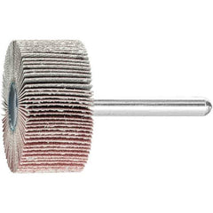 PFERD - 1-1/2" Diam x 1" Face Width, Aluminum Oxide Coated Mounted Flap Wheel - 1/4" Shank Mount, 180 Grit, 23,000 Max RPM - USA Tool & Supply