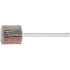 PFERD - 5/8" Diam x 5/8" Face Width, Aluminum Oxide Coated Mounted Flap Wheel - 1/8" Shank Mount, 80 Grit, 50,000 Max RPM - USA Tool & Supply