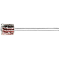 PFERD - 3/8" Diam x 3/8" Face Width, Aluminum Oxide Coated Mounted Flap Wheel - 1/8" Shank Mount, 60 Grit, 75,000 Max RPM - USA Tool & Supply