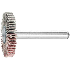 PFERD - 1-3/16" Diam x 1/4" Face Width, Aluminum Oxide Coated Mounted Flap Wheel - 1/4" Shank Mount, 80 Grit, 25,000 Max RPM - USA Tool & Supply