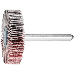 PFERD - 1-1/2" Diam x 1/2" Face Width, Aluminum Oxide Coated Mounted Flap Wheel - 1/4" Shank Mount, 80 Grit, 23,000 Max RPM - USA Tool & Supply