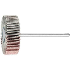 PFERD - 1-3/16" Diam x 3/8" Face Width, Aluminum Oxide Coated Mounted Flap Wheel - 1/8" Shank Mount, 240 Grit, 25,000 Max RPM - USA Tool & Supply