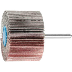 PFERD - 2-1/2" Diam x 1-1/2" Face Width, Aluminum Oxide Coated Mounted Flap Wheel - 1/4" Shank Mount, 120 Grit, 13,000 Max RPM - USA Tool & Supply