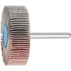 PFERD - 2" Diam x 1/2" Face Width, Aluminum Oxide Coated Mounted Flap Wheel - 1/4" Shank Mount, 80 Grit, 23,000 Max RPM - USA Tool & Supply