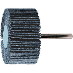 PFERD - 2-1/2" Diam x 1" Face Width, Aluminum Oxide Coated Mounted Flap Wheel - 1/4" Shank Mount, 120 Grit, 23,000 Max RPM - USA Tool & Supply
