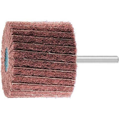 PFERD - 2-3/8" Diam x 2" Face Width, Aluminum Oxide Nonwoven Mounted Flap Wheel - 1/4" Shank Mount, 180 Grit, 10,000 Max RPM - USA Tool & Supply