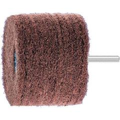 PFERD - 3" Diam x 2" Face Width, Aluminum Oxide Nonwoven Mounted Flap Wheel - 1/4" Shank Mount, 180 Grit, 7,500 Max RPM - USA Tool & Supply