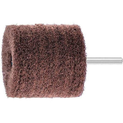PFERD - 2-3/8" Diam x 2" Face Width, Aluminum Oxide Nonwoven Mounted Flap Wheel - 1/4" Shank Mount, 280 Grit, 7,500 Max RPM - USA Tool & Supply